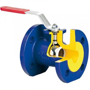 Шаровый чугунный фланцевый кран zetkama V565-150, Ру16, ф/ф
